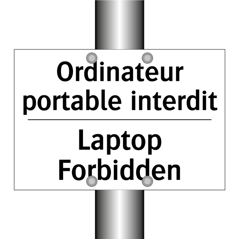 Ordinateur portable interdit - Laptop Forbidden