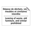 Dépose de déchets, vieux meubles  /.../ - Leaving of waste, old furniture,  /.../