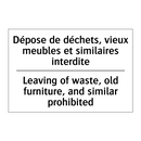 Dépose de déchets, vieux meubles  /.../ - Leaving of waste, old furniture,  /.../