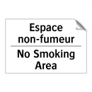 Espace non-fumeur - No Smoking Area