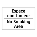 Espace non-fumeur - No Smoking Area