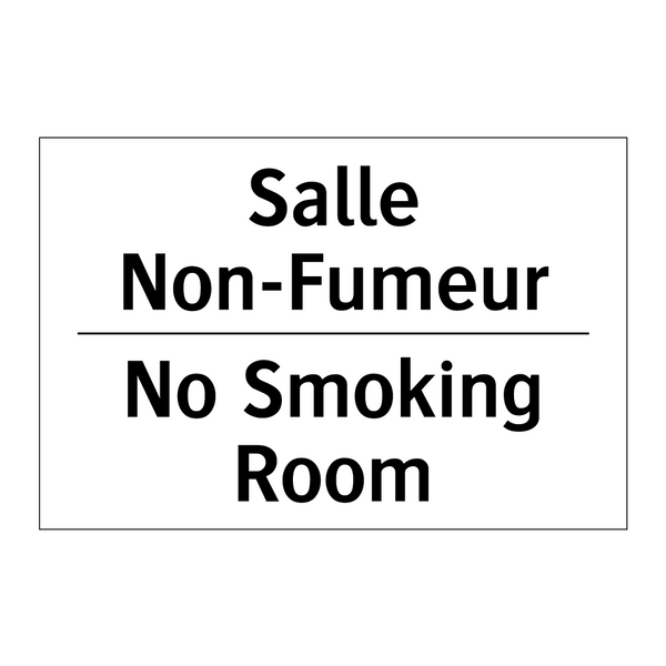 Salle Non-Fumeur - No Smoking Room