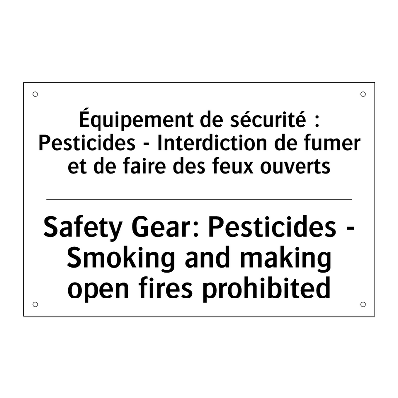 Équipement de sécurité : Pesticides  /.../ - Safety Gear: Pesticides - Smoking  /.../