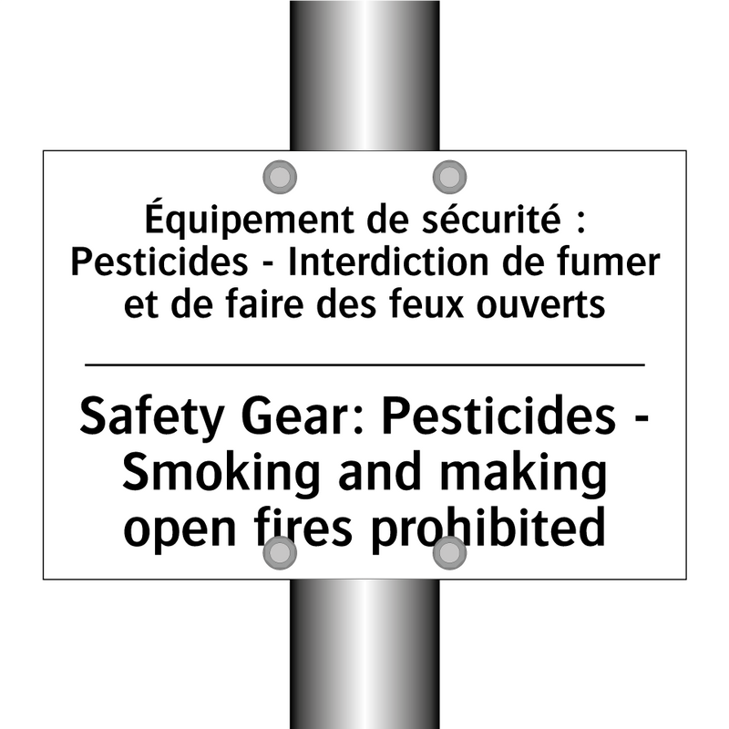 Équipement de sécurité : Pesticides  /.../ - Safety Gear: Pesticides - Smoking  /.../