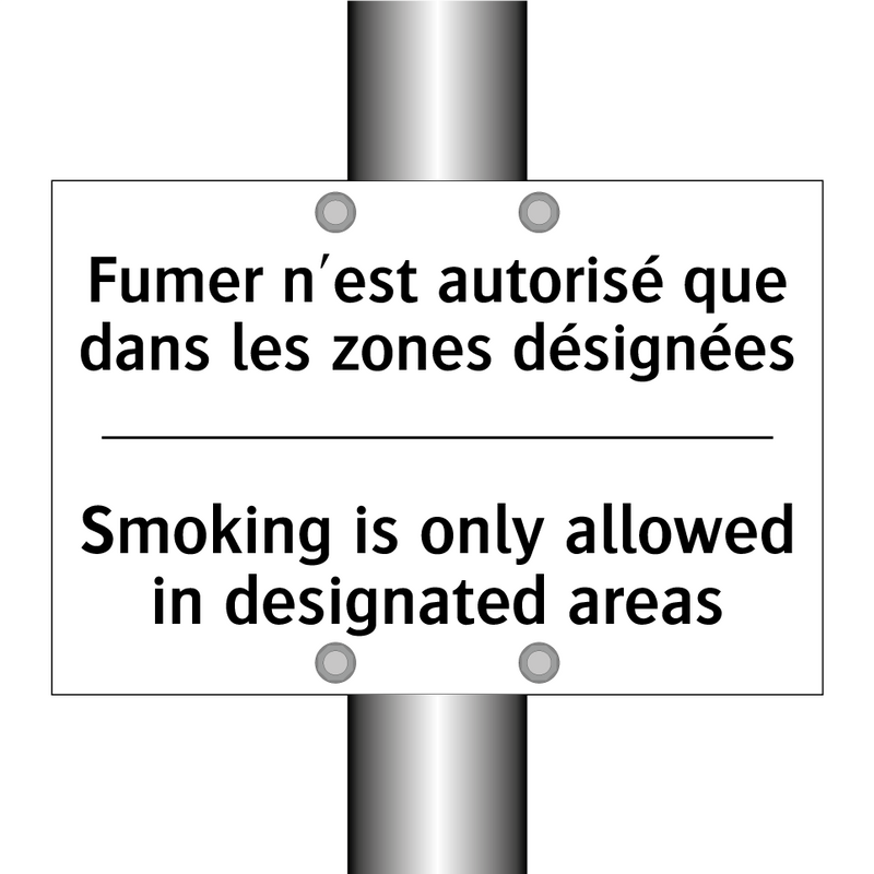 Fumer n'est autorisé que dans  /.../ - Smoking is only allowed in designated  /.../