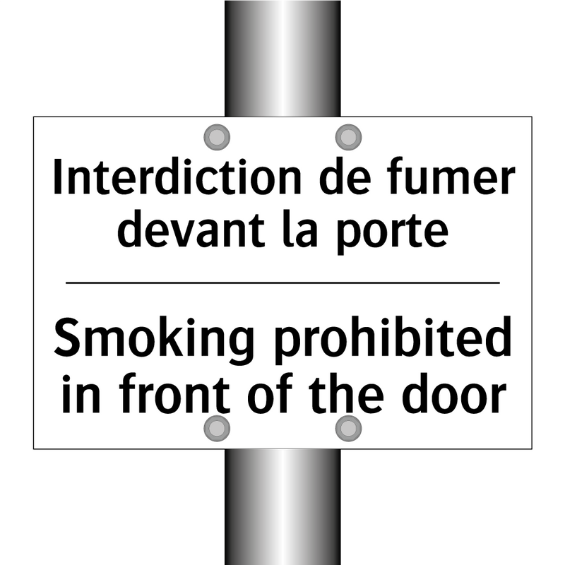 Interdiction de fumer devant la  /.../ - Smoking prohibited in front of  /.../