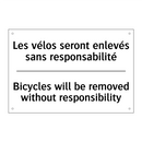 Les vélos seront enlevés sans  /.../ - Bicycles will be removed without  /.../