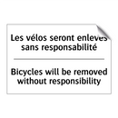 Les vélos seront enlevés sans  /.../ - Bicycles will be removed without  /.../