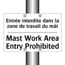 Entrée interdite dans la zone  /.../ - Mast Work Area Entry Prohibited /.../