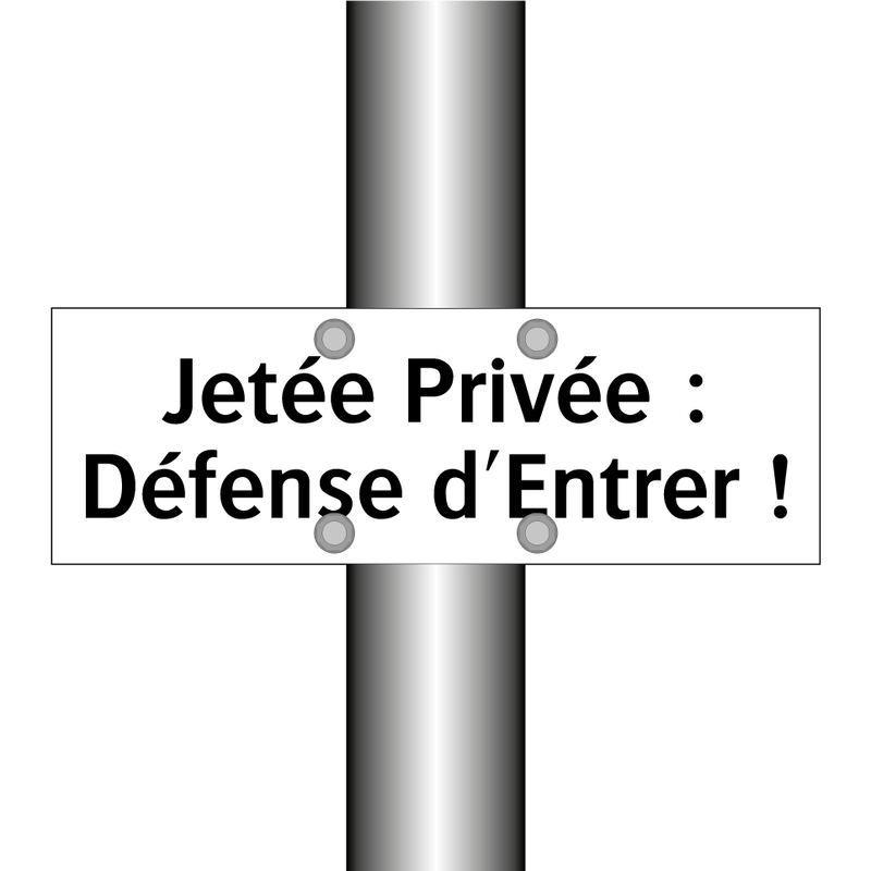 Jetée Privée : Défense d'Entrer !
