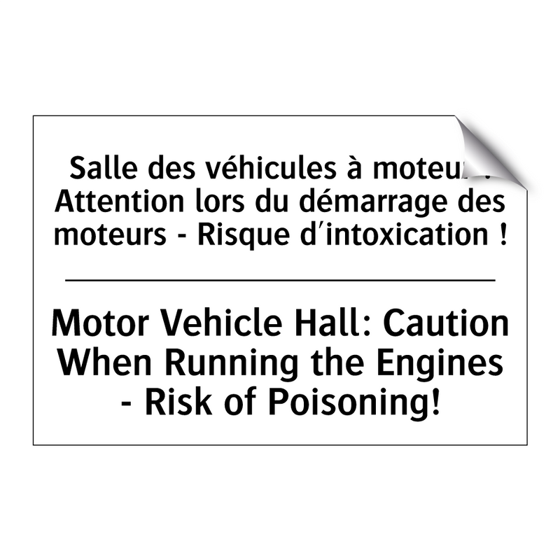 Salle des véhicules à moteur :  /.../ - Motor Vehicle Hall: Caution When  /.../
