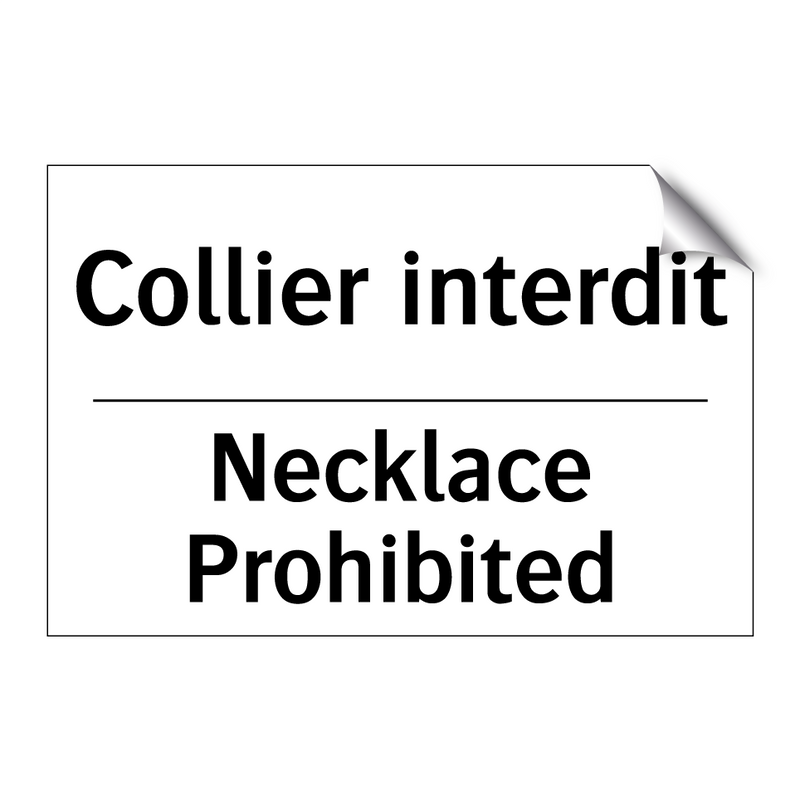 Collier interdit - Necklace Prohibited
