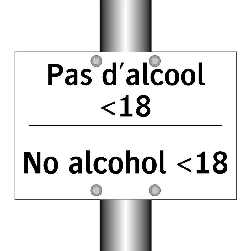Pas d'alcool <18 - No alcohol <18