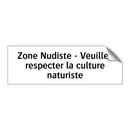 Zone Nudiste - Veuillez respecter la culture naturiste
