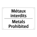 Métaux interdits - Metals Prohibited