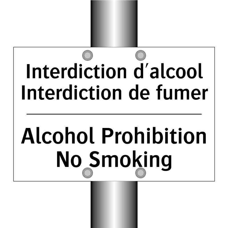 Interdiction d'alcool Interdiction  /.../ - Alcohol Prohibition No Smoking