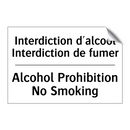 Interdiction d'alcool Interdiction  /.../ - Alcohol Prohibition No Smoking