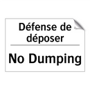 Défense de déposer - No Dumping