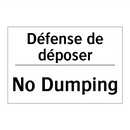 Défense de déposer - No Dumping