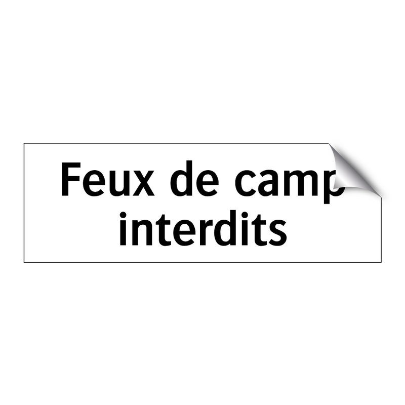 Feux de camp interdits