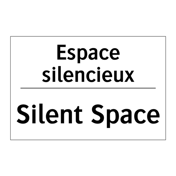 Espace silencieux - Silent Space