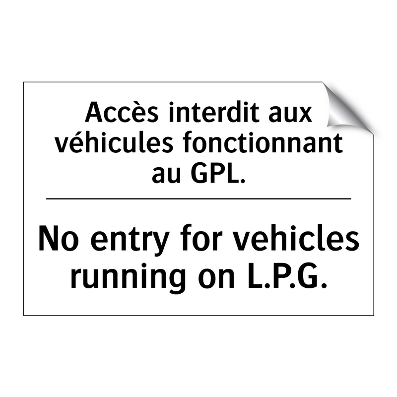 Accès interdit aux véhicules fonctionnant  /.../ - No entry for vehicles running  /.../