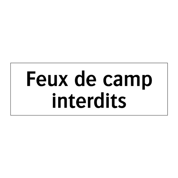 Feux de camp interdits
