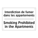 Interdiction de fumer dans les  /.../ - Smoking Prohibited in the Apartments /.../