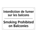 Interdiction de fumer sur les  /.../ - Smoking Prohibited on Balconies /.../