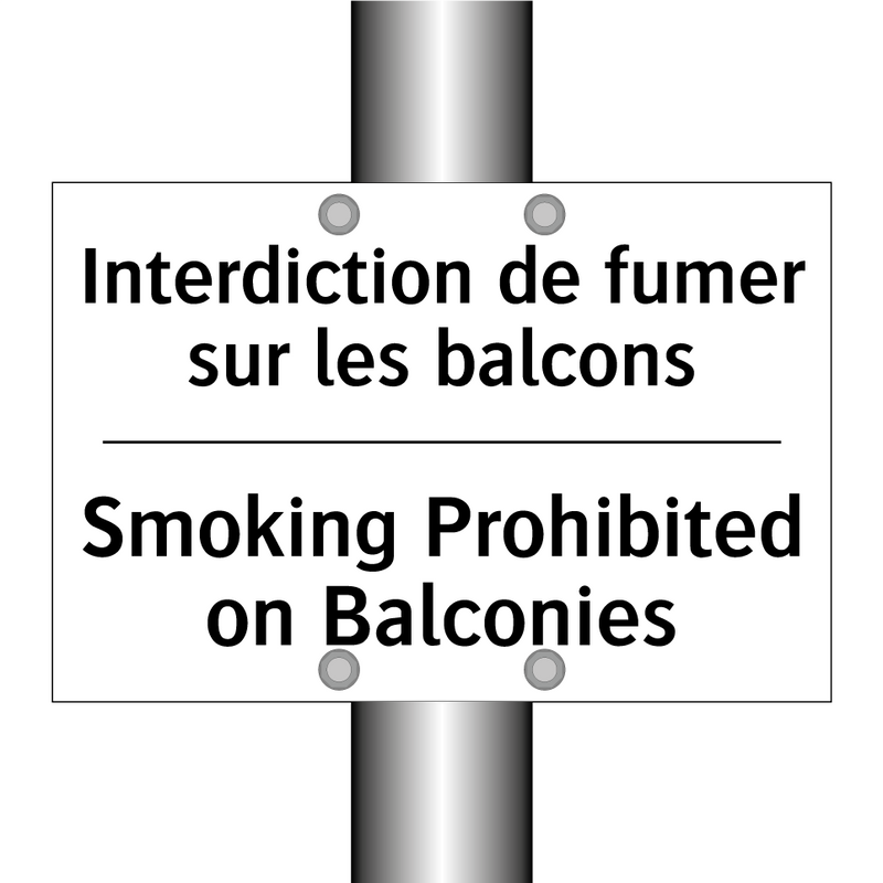 Interdiction de fumer sur les  /.../ - Smoking Prohibited on Balconies /.../