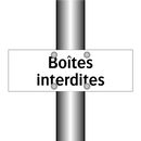 Boîtes interdites