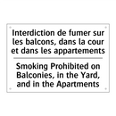 Interdiction de fumer sur les  /.../ - Smoking Prohibited on Balconies,  /.../