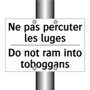 Ne pas percuter les luges - Do not ram into toboggans