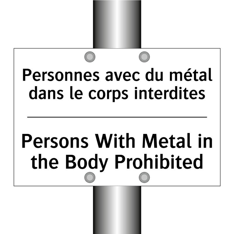 Personnes avec du métal dans le  /.../ - Persons With Metal in the Body  /.../