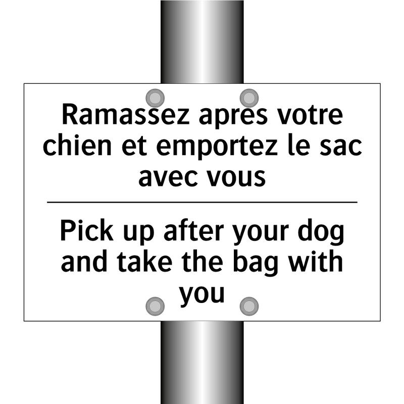 Ramassez après votre chien et  /.../ - Pick up after your dog and take  /.../