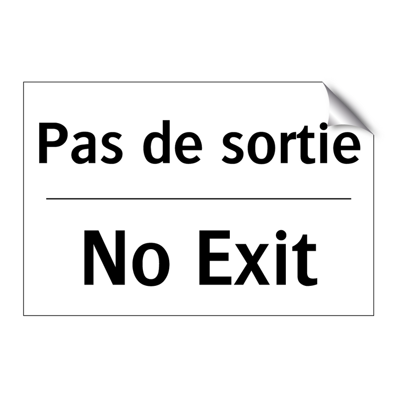 Pas de sortie - No Exit