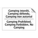 Camping interdit, Camping défendu,  /.../ - Camping Prohibited, Camping Forbidden,  /.../