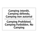 Camping interdit, Camping défendu,  /.../ - Camping Prohibited, Camping Forbidden,  /.../
