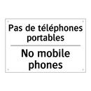 Pas de téléphones portables - No mobile phones
