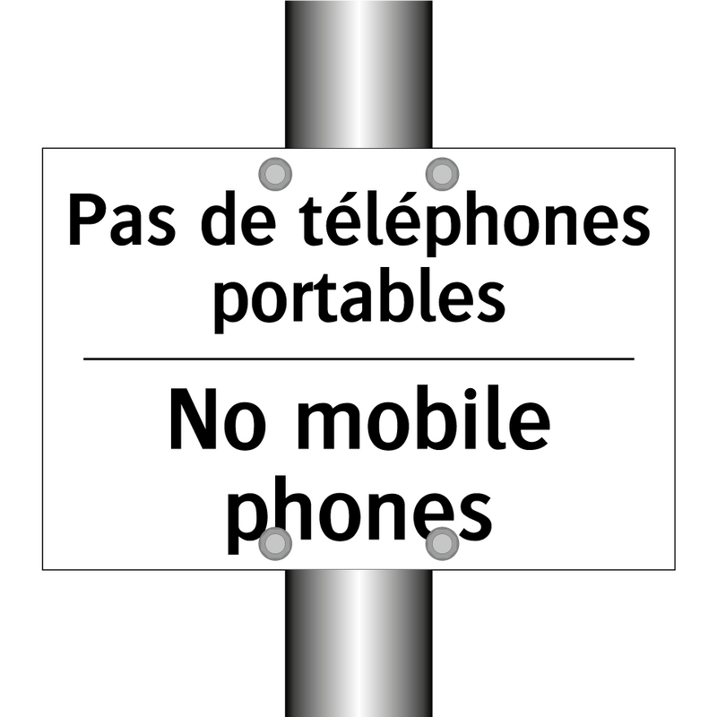 Pas de téléphones portables - No mobile phones