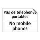 Pas de téléphones portables - No mobile phones