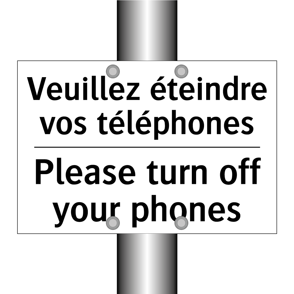 Veuillez éteindre vos téléphones /.../ - Please turn off your phones