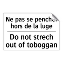 Ne pas se pencher hors de la luge /.../ - Do not strech out of toboggan