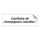 Cueillette de champignons interdite !