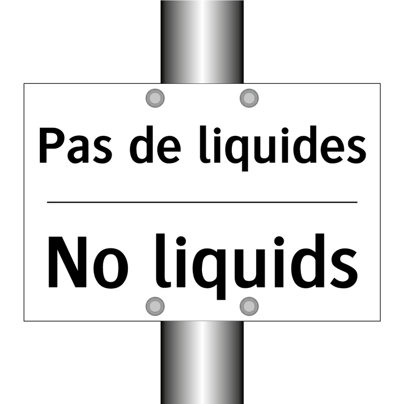 Pas de liquides - No liquids