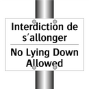 Interdiction de s'allonger - No Lying Down Allowed