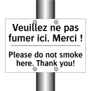 Veuillez ne pas fumer ici. Merci  /.../ - Please do not smoke here. Thank  /.../
