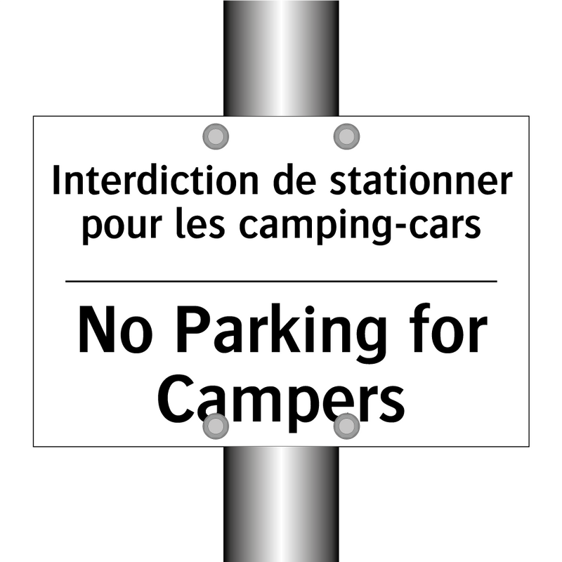 Interdiction de stationner pour  /.../ - No Parking for Campers