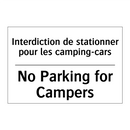 Interdiction de stationner pour  /.../ - No Parking for Campers