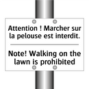 Attention ! Marcher sur la pelouse  /.../ - Note! Walking on the lawn is prohibited /.../